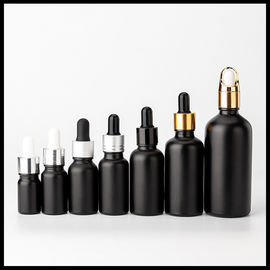 Китай Замороженная чернотой округлая форма косметики стеклянных бутылок эфирного масла цвета упаковывая поставщик