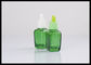 Бутылка бутылки 30мл капельницы эфирного масла стеклянная косметическая янтарная квадратная зеленая поставщик